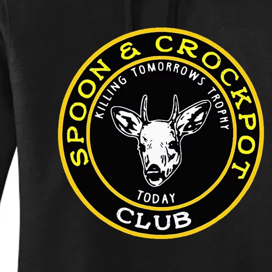 Spoon And Crockpot Club Funny Hunting Design Women's Pullover Hoodie