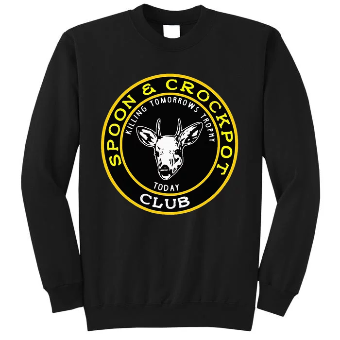 Spoon And Crockpot Club Funny Hunting Design Tall Sweatshirt