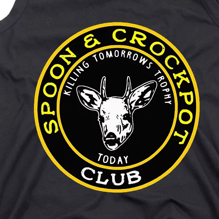 Spoon And Crockpot Club Funny Hunting Design Tank Top