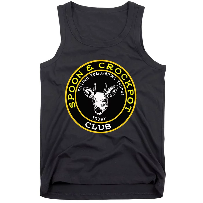 Spoon And Crockpot Club Funny Hunting Design Tank Top