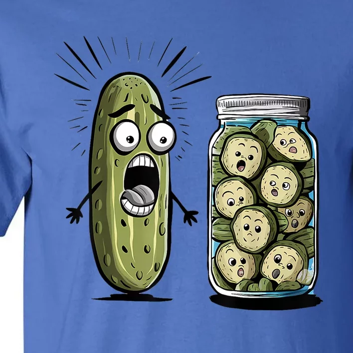 Surprise A Cucumber And A Jar Of Sliced Pickles Funny Pickle Gift Tall T-Shirt