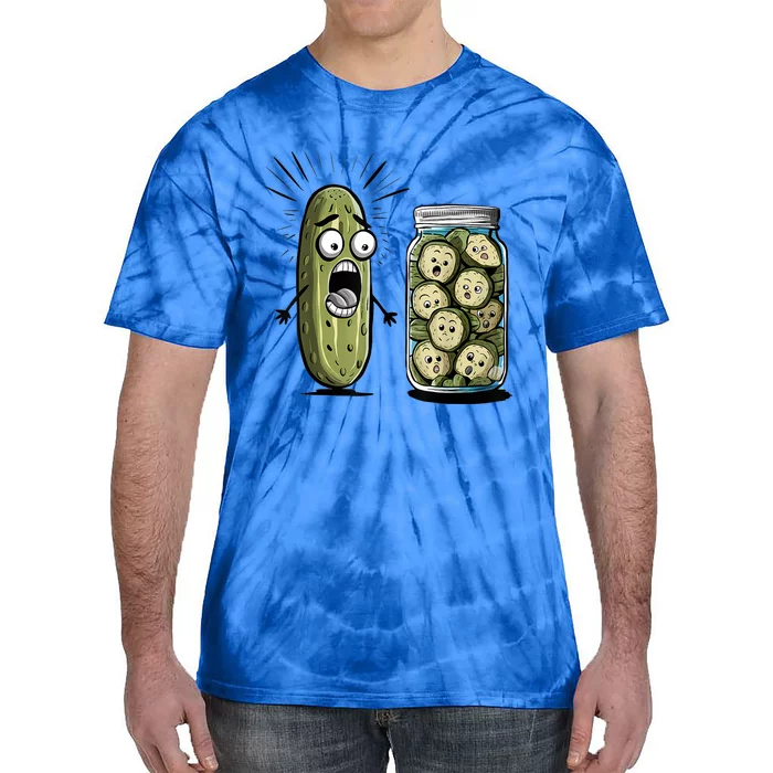 Surprise A Cucumber And A Jar Of Sliced Pickles Funny Pickle Gift Tie-Dye T-Shirt