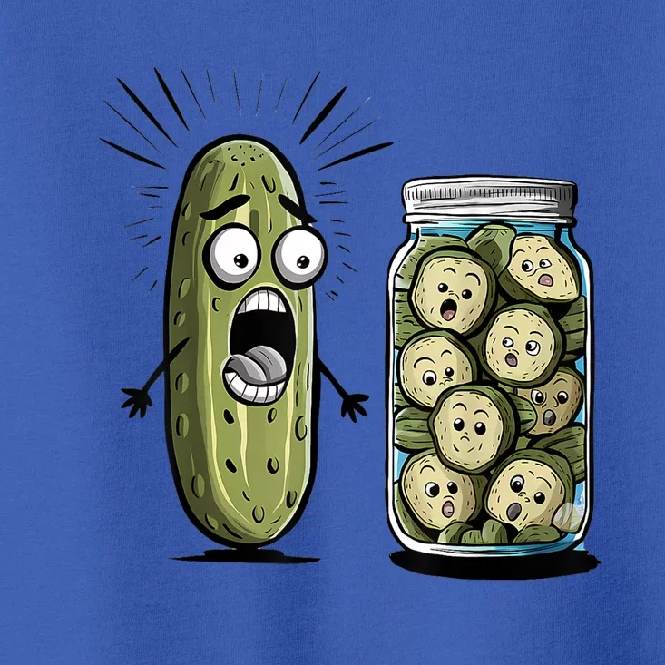 Surprise A Cucumber And A Jar Of Sliced Pickles Funny Pickle Gift Toddler T-Shirt