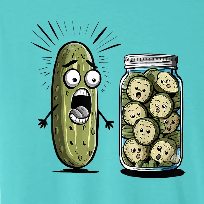 Surprise A Cucumber And A Jar Of Sliced Pickles Funny Pickle Gift ChromaSoft Performance T-Shirt