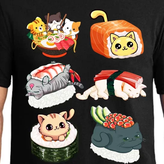 Sushi Anime Cats Kawaii Neko Sushi Lover Japanese Food Gift Pajama Set