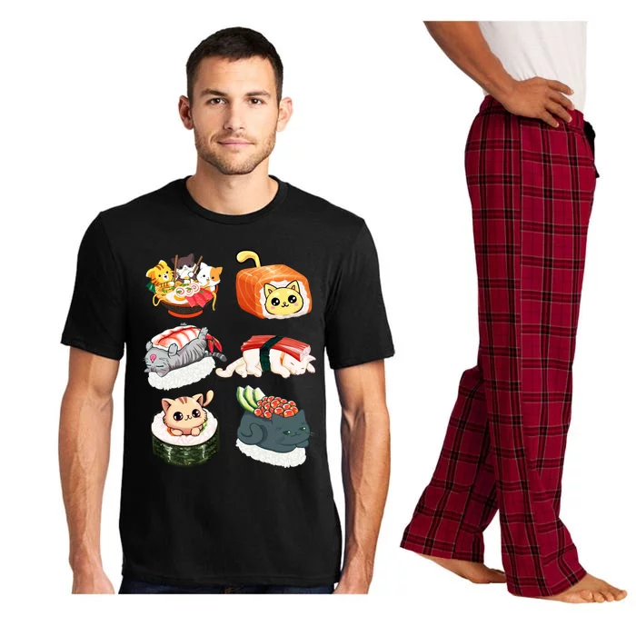 Sushi Anime Cats Kawaii Neko Sushi Lover Japanese Food Gift Pajama Set