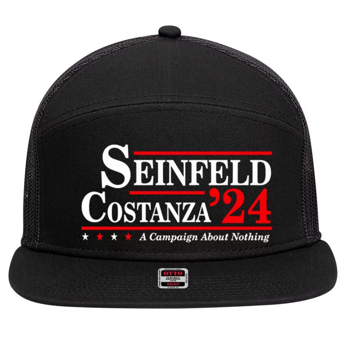 S.E.I.N.F.E.L.D And Costanza For President Election 2024 7 Panel Mesh Trucker Snapback Hat