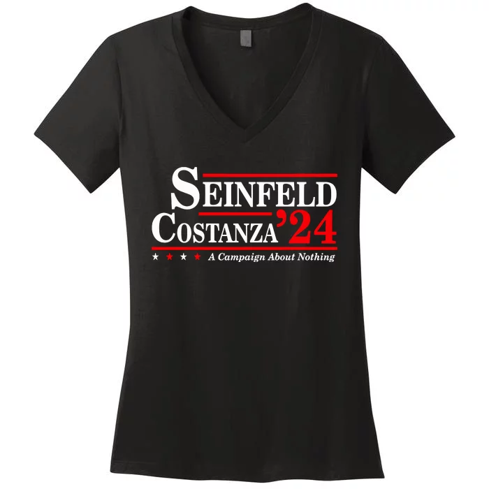 S.E.I.N.F.E.L.D And Costanza For President Election 2024 Women's V-Neck T-Shirt