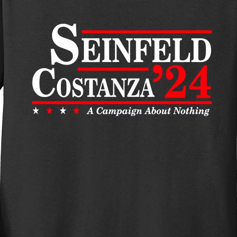 S.E.I.N.F.E.L.D And Costanza For President Election 2024 Kids Long Sleeve Shirt