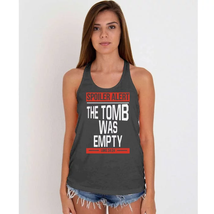 Spoiler Alert Christian Jesus Religious Women's Knotted Racerback Tank