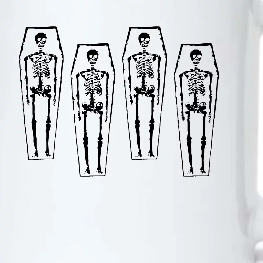 Skeletons And Coffins Black Color Changing Mug