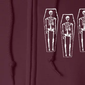 Skeletons And Coffins Full Zip Hoodie