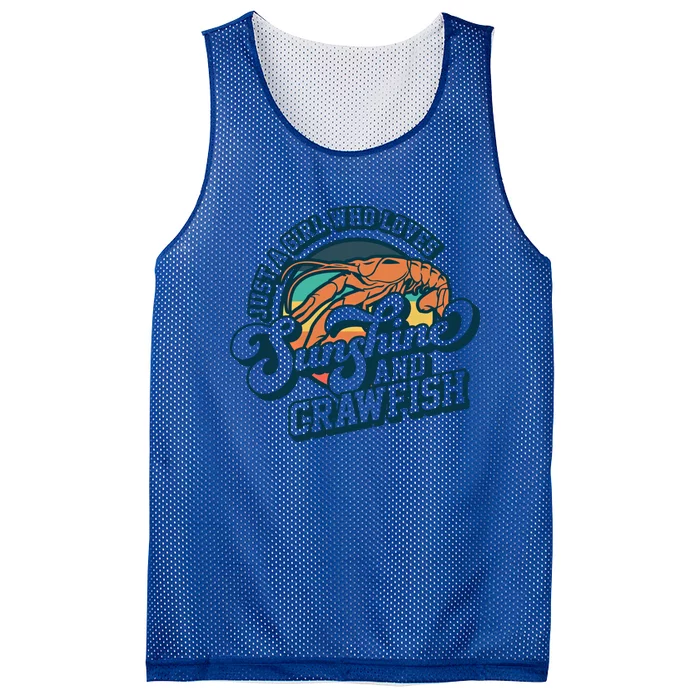 Sunshine And Crawfish Boil Retro Cajun Seafood Festival Meaningful Gift Mesh Reversible Basketball Jersey Tank