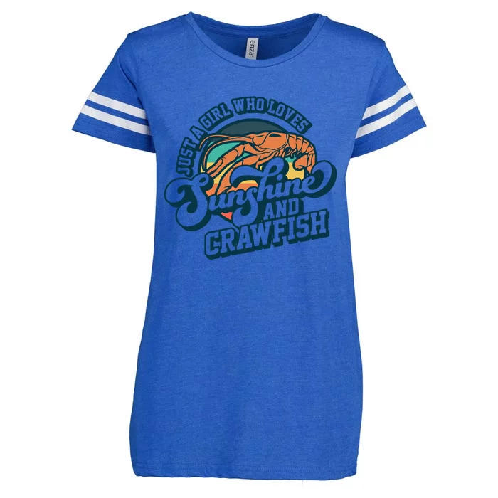 Sunshine And Crawfish Boil Retro Cajun Seafood Festival Meaningful Gift Enza Ladies Jersey Football T-Shirt