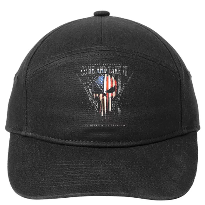 Second Amendment Come And Take It In Defense Of Freedom 7-Panel Snapback Hat