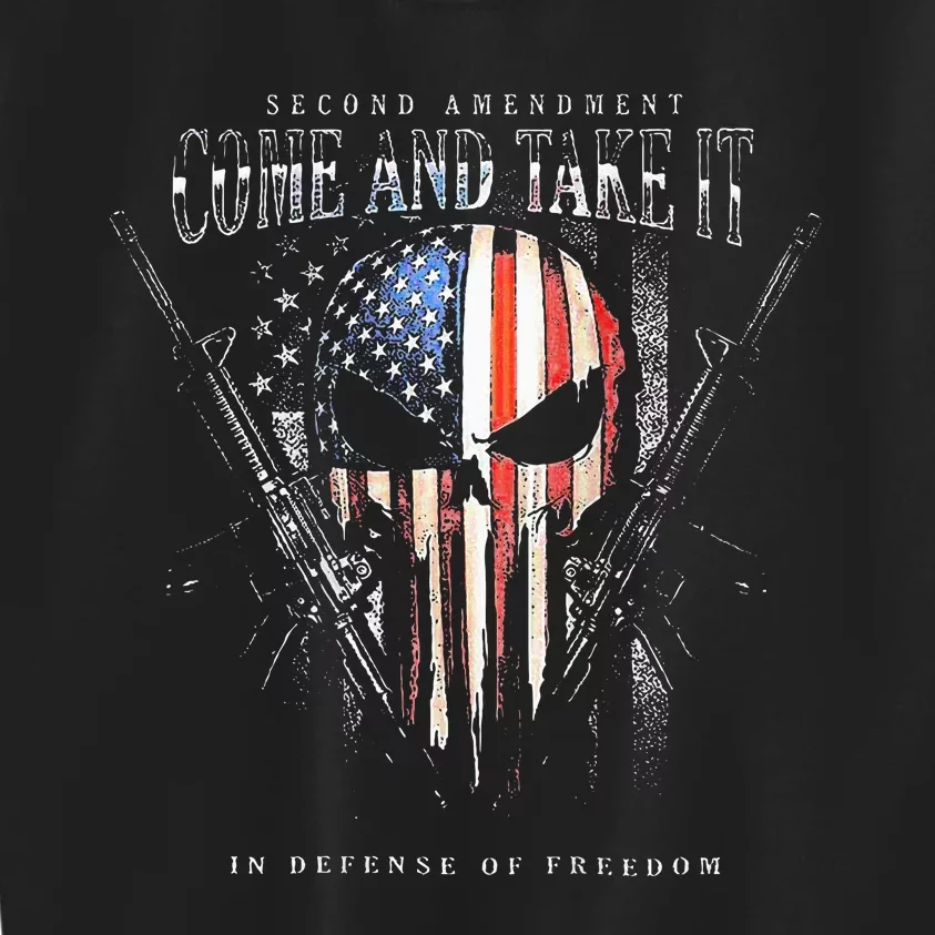 Second Amendment Come And Take It In Defense Of Freedom Kids Sweatshirt