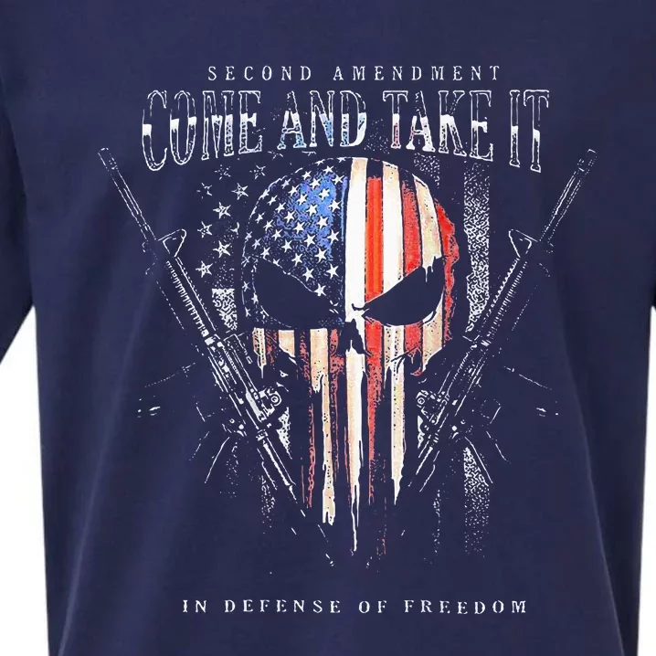 Second Amendment Come And Take It In Defense Of Freedom Sueded Cloud Jersey T-Shirt