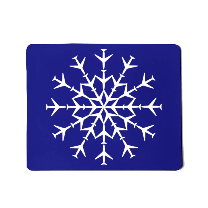 Snowflake Airplanes Christmas Snow Aviation Pilot Gift Mousepad