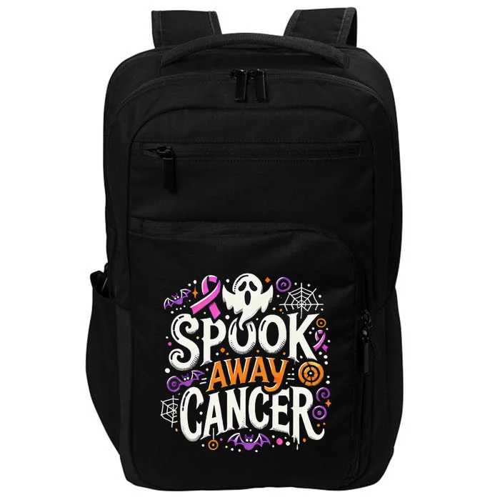 Spook Away Cancer October Halloween Breast Cancer Awareness Gift Impact Tech Backpack