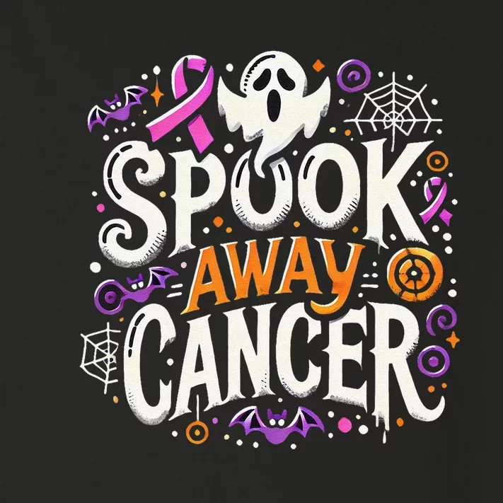 Spook Away Cancer October Halloween Breast Cancer Awareness Gift Toddler Long Sleeve Shirt