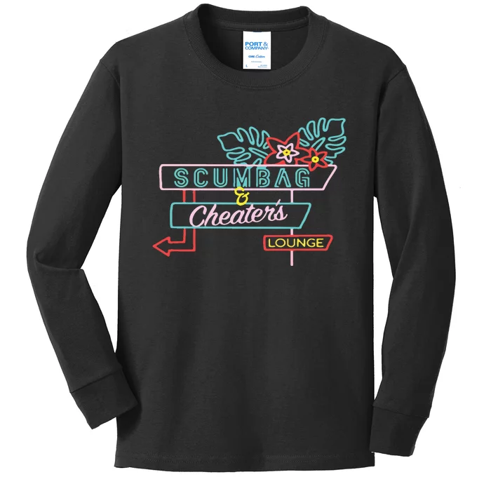 Scumbag And Cheaters Lounge Kids Long Sleeve Shirt