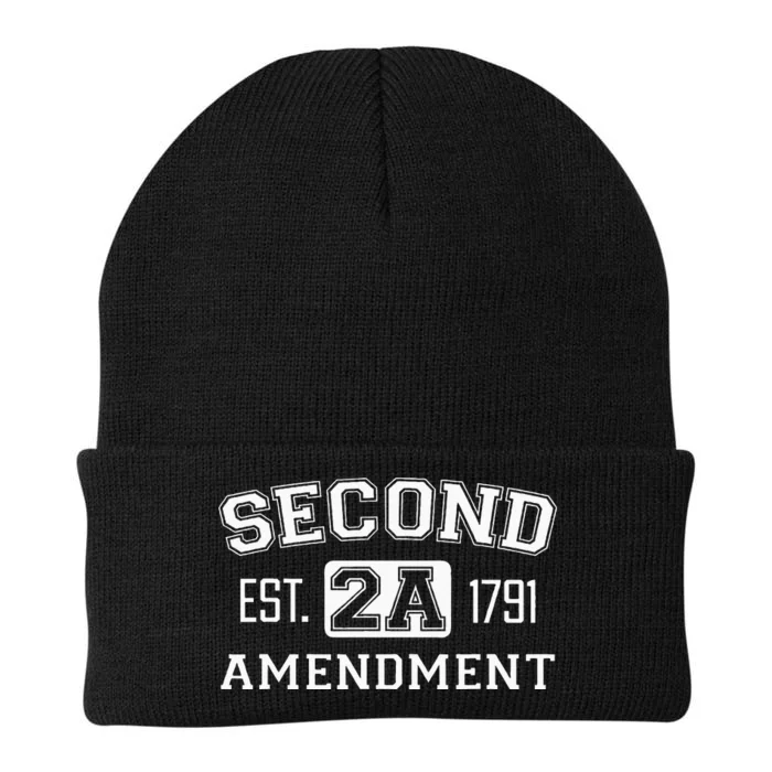 Second Amendment College University Style Knit Cap Winter Beanie