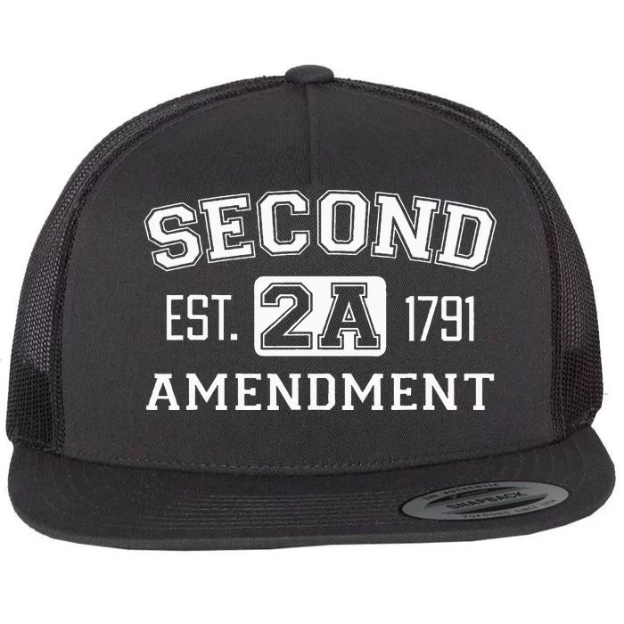 Second Amendment College University Style Flat Bill Trucker Hat