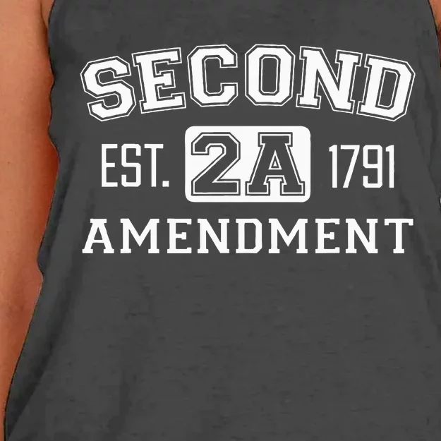 Second Amendment College University Style Women's Knotted Racerback Tank