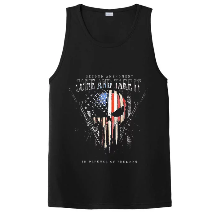 Second Amendment Come And Take It In Defense Of Freedom Performance Tank