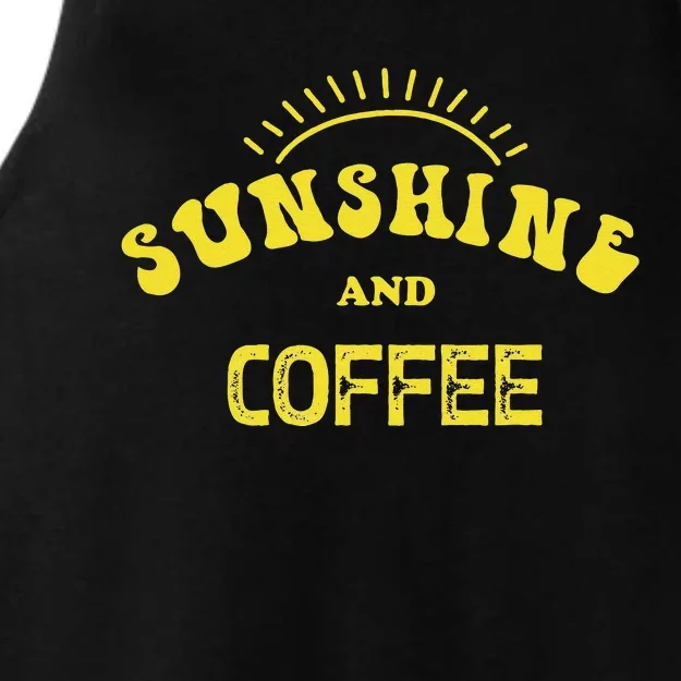 Sunshine And Coffee Funny Coffee Lover Gift Ladies Tri-Blend Wicking Tank