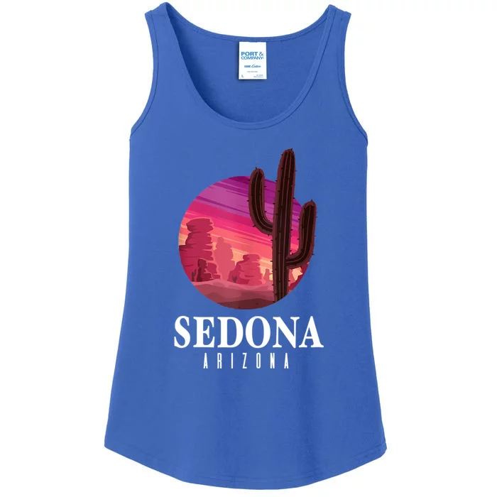 Sedona Arizona Cactus Sunset Desert Sedona Az Travels Ladies Essential Tank