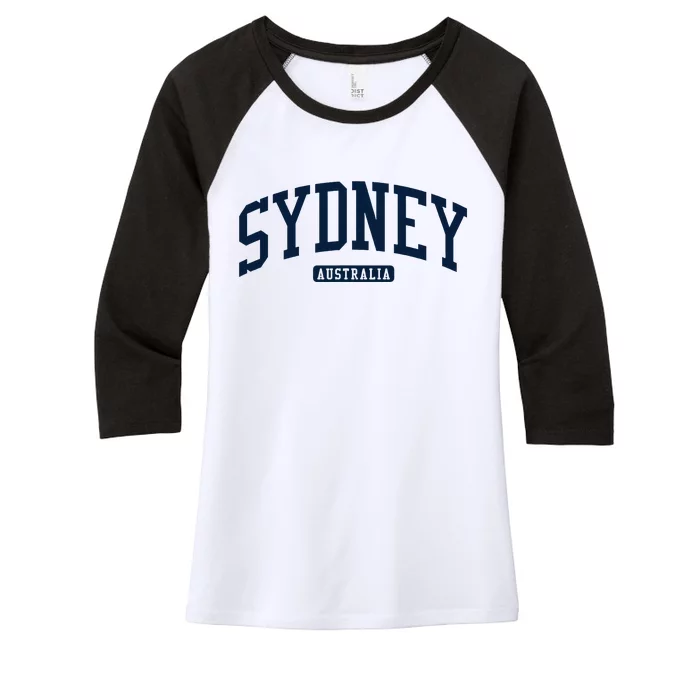 Sydney Australia College University Women's Tri-Blend 3/4-Sleeve Raglan Shirt