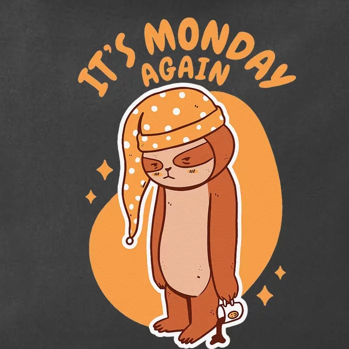 sloth and coffee. it's Monday again Zip Tote Bag