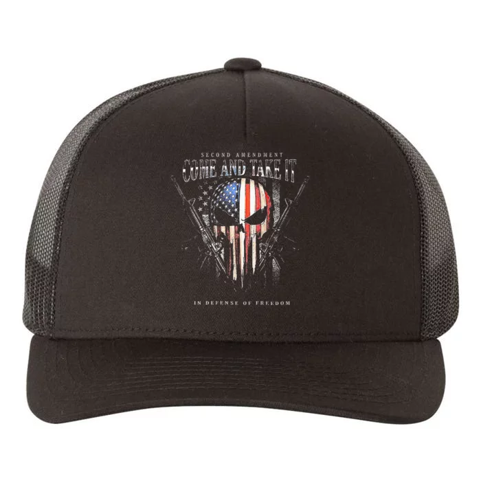 Second Amendment Come And Take It In Defense Of Freedom Yupoong Adult 5-Panel Trucker Hat