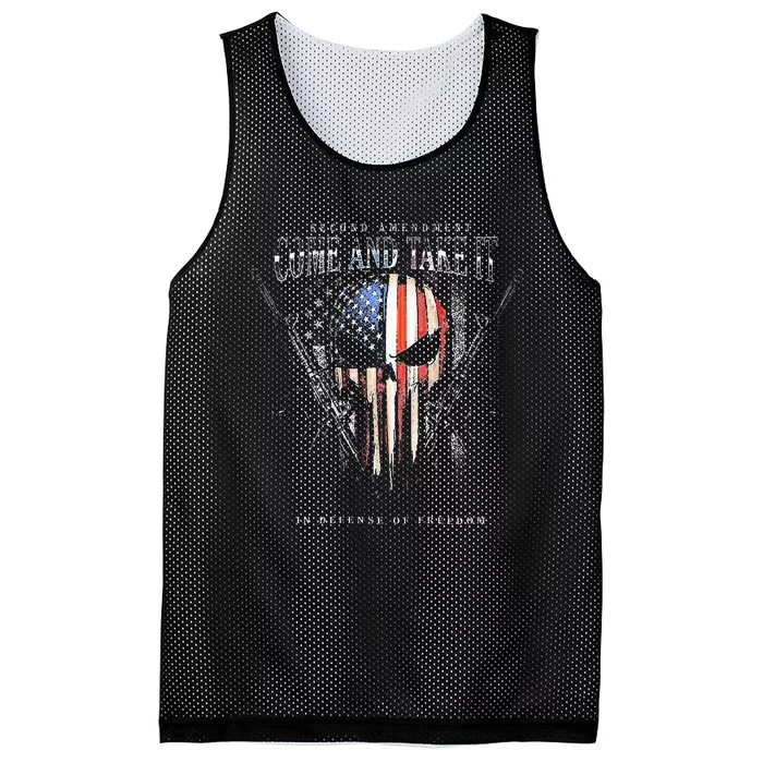 Second Amendment Come And Take It In Defense Of Freedom Mesh Reversible Basketball Jersey Tank