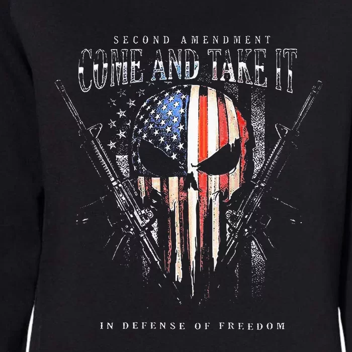 Second Amendment Come And Take It In Defense Of Freedom Womens California Wash Sweatshirt