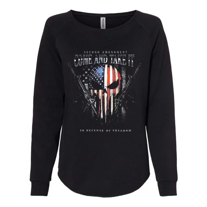 Second Amendment Come And Take It In Defense Of Freedom Womens California Wash Sweatshirt