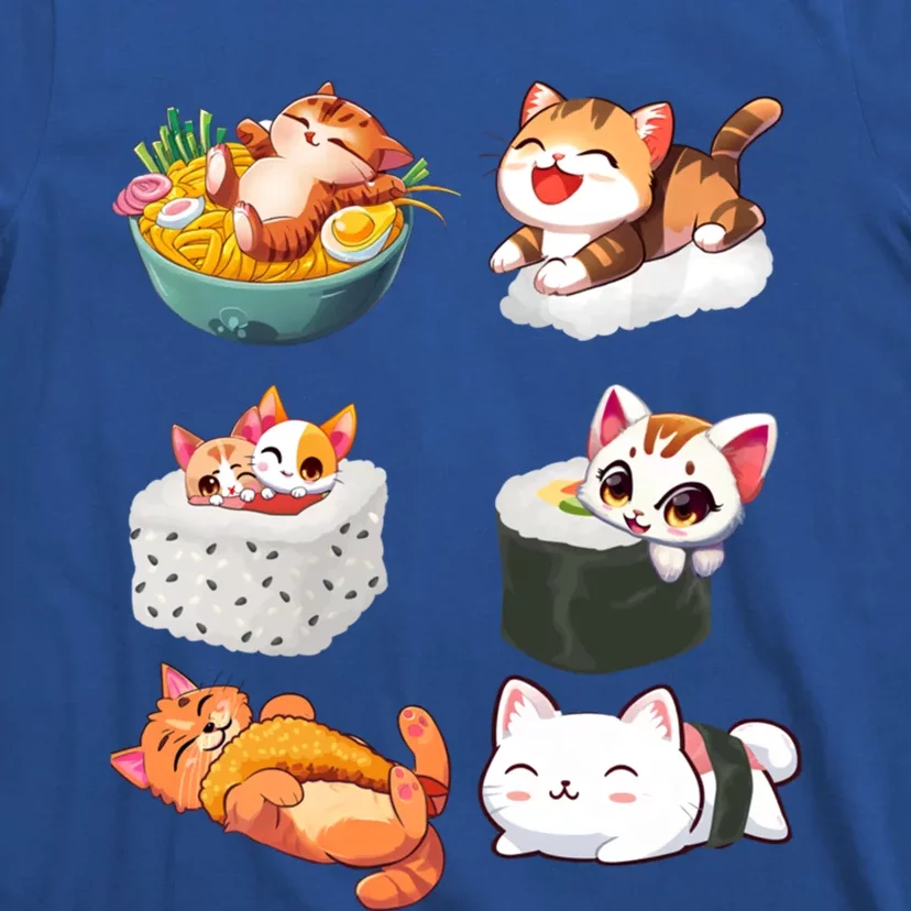 Sushi Anime Cat Cute Cats Kawaii Neko Sushi Lover Gift T-Shirt