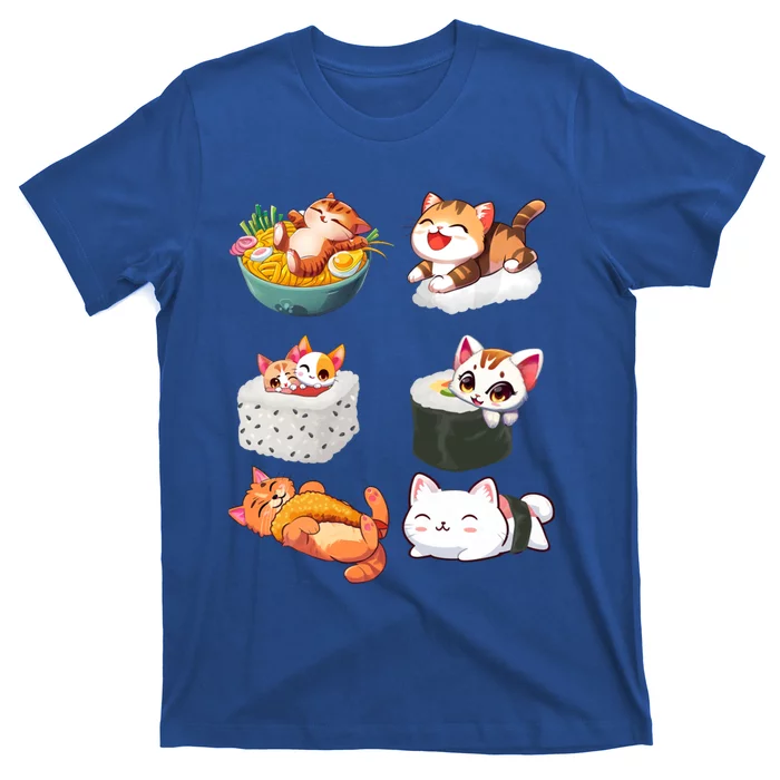 Sushi Anime Cat Cute Cats Kawaii Neko Sushi Lover Gift T-Shirt