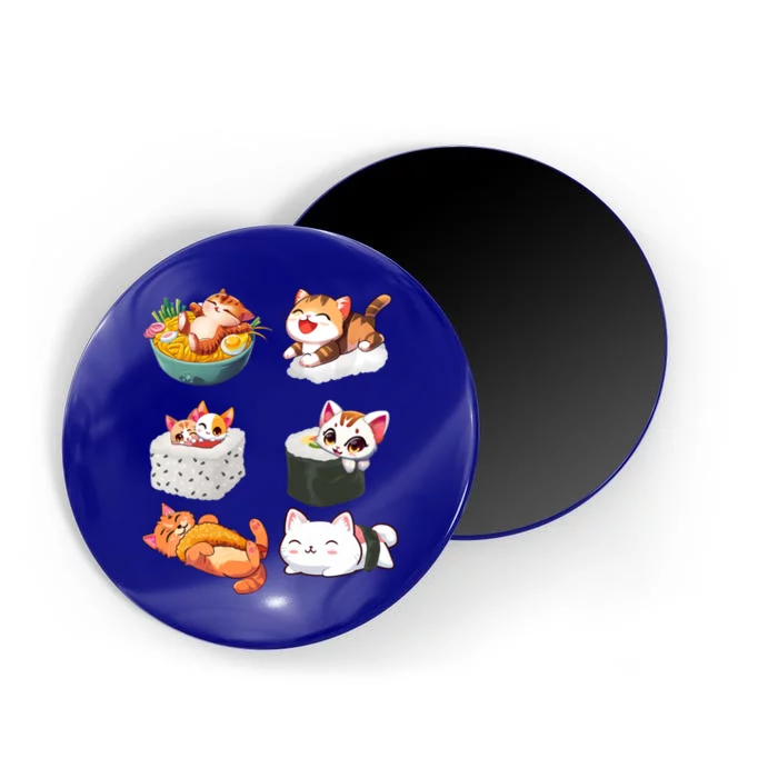 Sushi Anime Cat Cute Cats Kawaii Neko Sushi Lover Gift Magnet