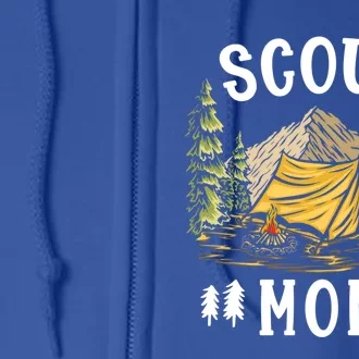 Scouting And Camping Funny Scout Mom Gift Full Zip Hoodie