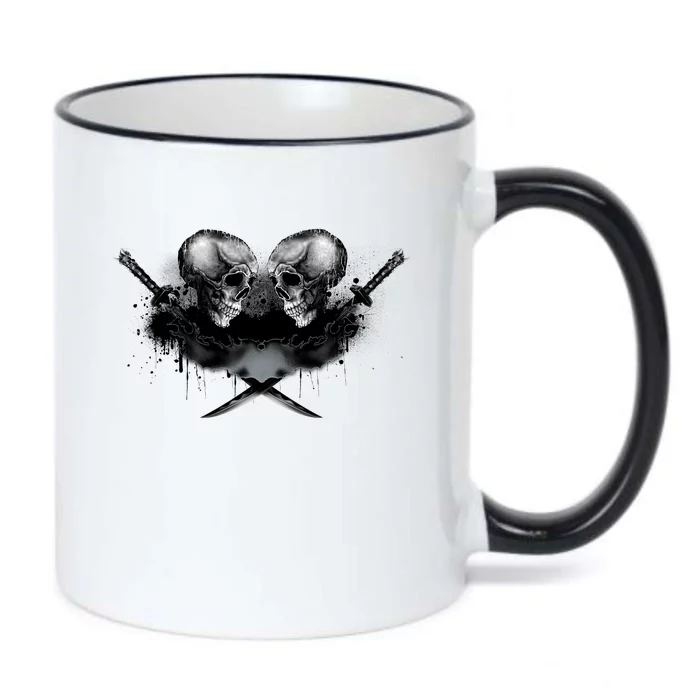 Skill And Cross Swords Black Color Changing Mug