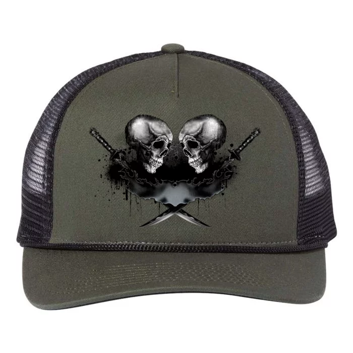 Skill And Cross Swords Retro Rope Trucker Hat Cap