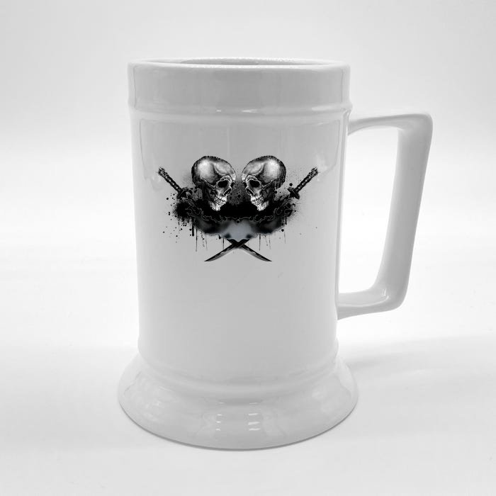 Skill And Cross Swords Front & Back Beer Stein