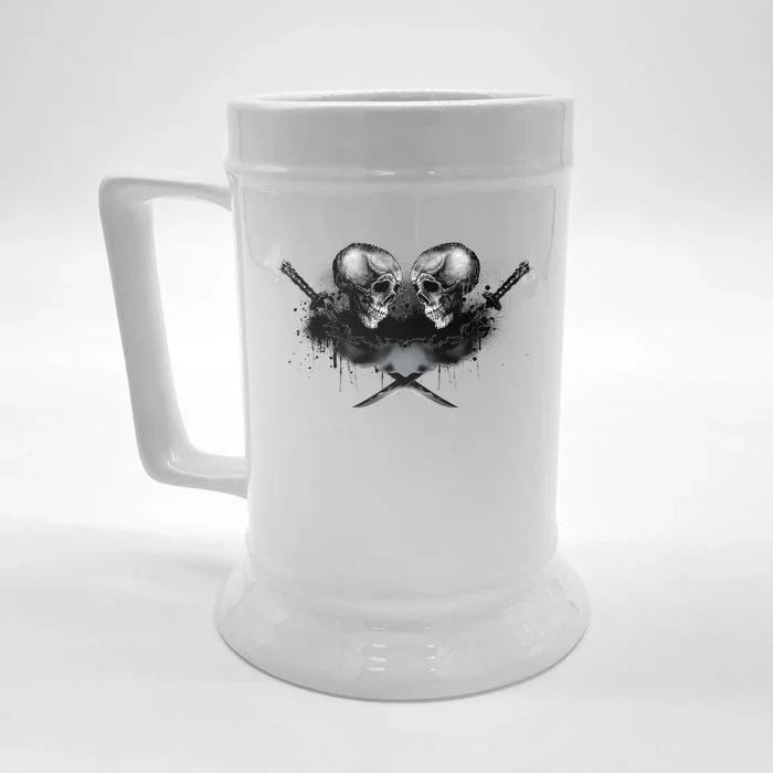 Skill And Cross Swords Front & Back Beer Stein