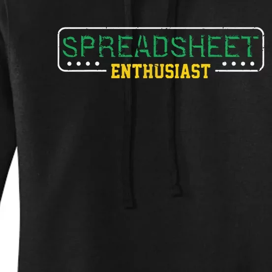 Spreadsheet Accountant CPA Fun Bookkeeper Funny Gift T Women's Pullover Hoodie