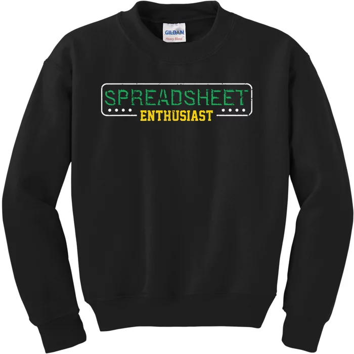 Spreadsheet Accountant CPA Fun Bookkeeper Funny Gift T Kids Sweatshirt