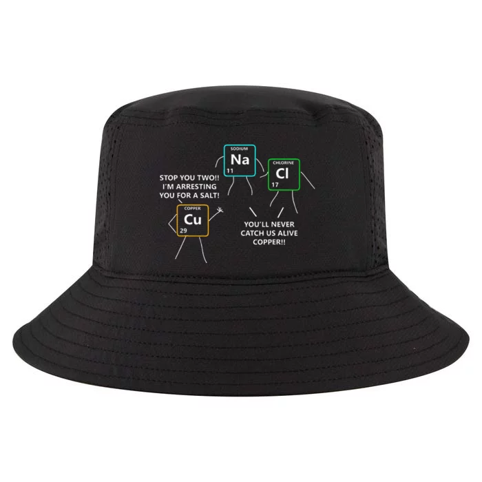 Salt And Copper Periodic Table Police Pun Chemistry Cool Comfort Performance Bucket Hat