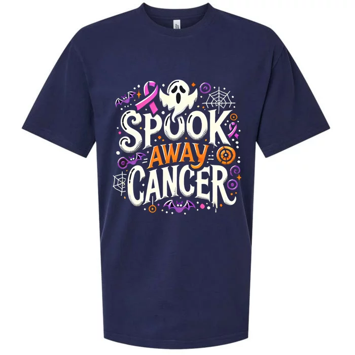 Spook Away Cancer October Halloween Breast Cancer Awareness Sueded Cloud Jersey T-Shirt