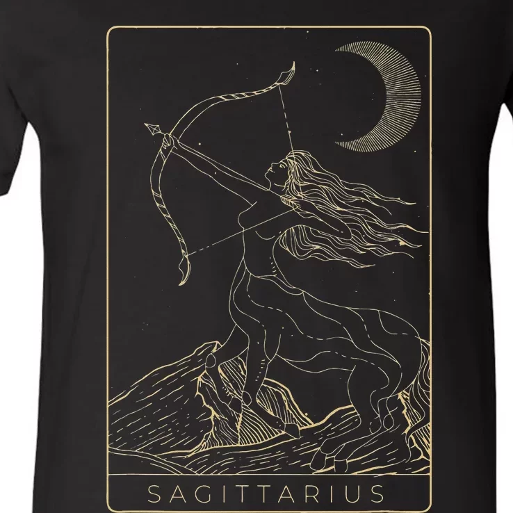 Sagittarius Astrology Constellation Zodiac Sign Horoscope V-Neck T-Shirt